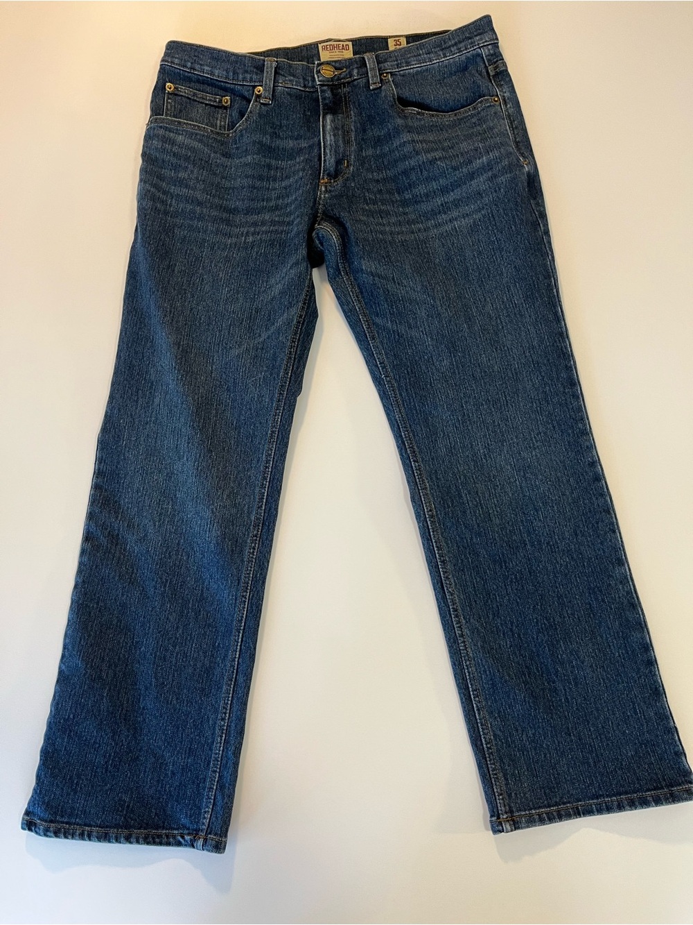 Redhead Men’s Classic Flex Straight Leg Jeans Denim Size 35 x 30